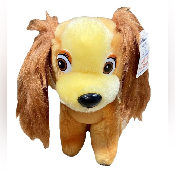 Vintage 1985 Walt Disney Classic Lady And The Tramp Stuffed Plush Lady Dog NWT - Picture 1 of 10